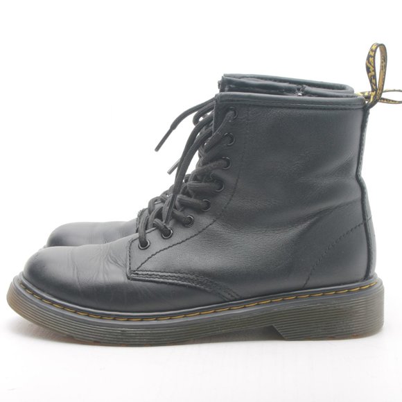 Dr. Marten's Softy T Leather Lace Up Black High Top Boot Kids US3 EU34 - Picture 5 of 16